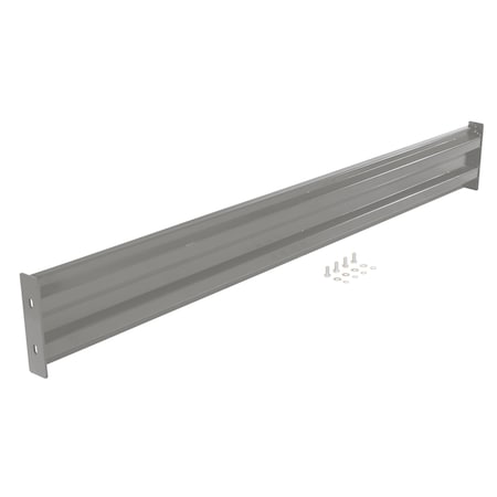 Vestil Bolt-On Style Guard Rail 10 Ft Gray Semi Gloss GR-F2R-BO-10-GYSG
